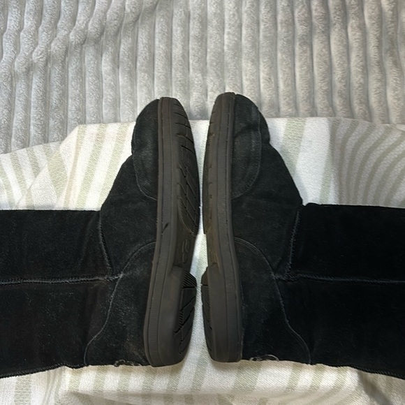 BEAR PAW Black Classic Snow Winter Boots Women’s Size 10 Black Faux Fur Lining - Picture 15 of 16